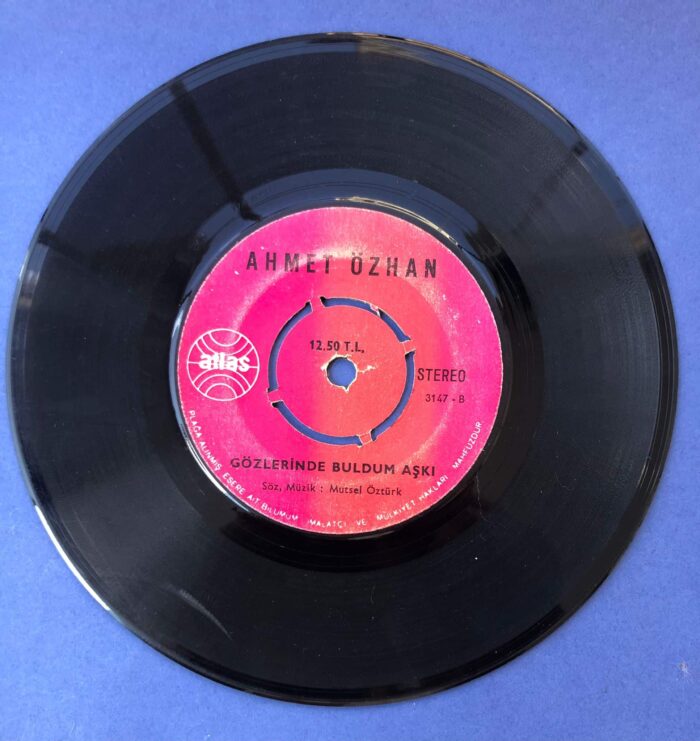 Ahmet Özhan, Gözlerinde Buldum Aşkı, Ağlar Gezerim, 45lik Plak - Görsel 2