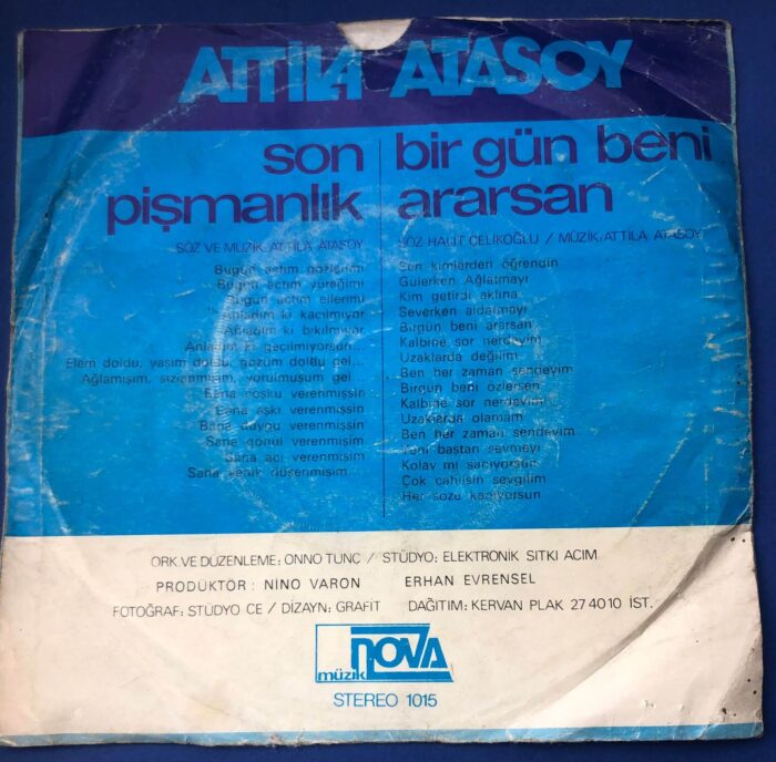 Atilla Atasoy Bir Gün Beni Ararsan Son Pişmanlık - Görsel 2