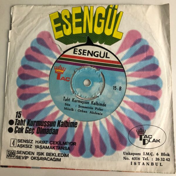 ESENGÜL Taht Kurmuşsun Kalbimde, Çok Geç Olmadan 45 lik Plak - Görsel 2