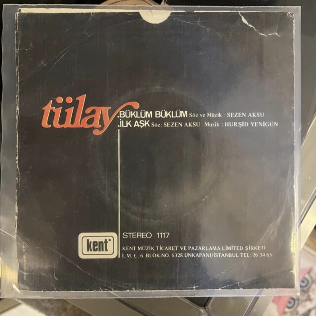 Tülay Büklüm Büklüm - İlk aşk 45'lik Plak - Görsel 2