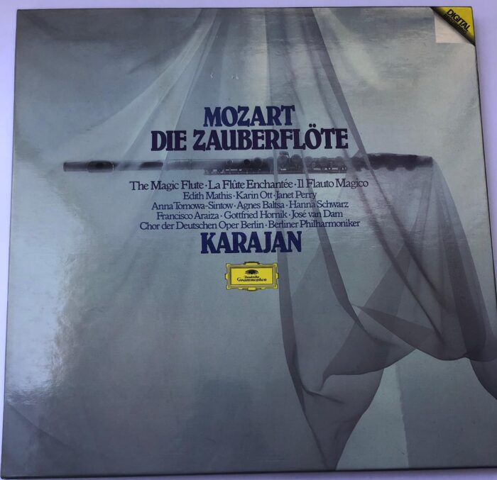 mozart karajan – die zauberflote the magic flute 3 lp box 1 plak