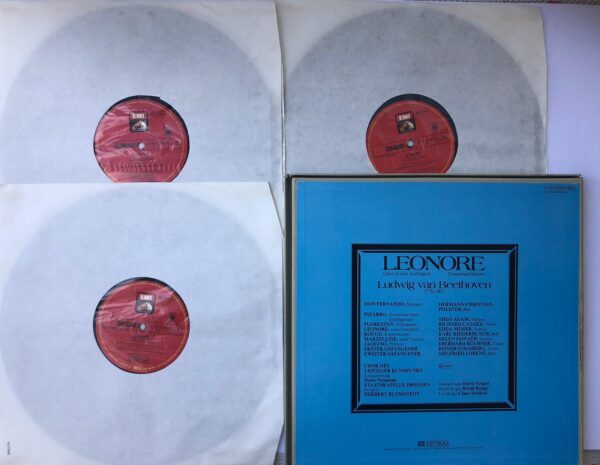 Beethoven - Edda Moser, Richard Cassilly, Theo Adam,  Leonore 3 Lp Plak, LP, Album, Stereo - Görsel 3