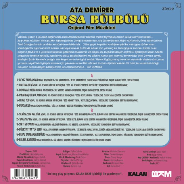 Ata Demirer Film Müzikleri Bursa Bülbülü Plak LP 2023 - Görsel 2