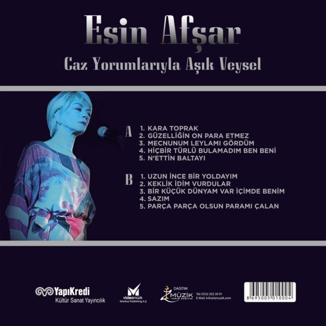Esin Afşar – Caz Yorumlarıyla Aşık Veysel Plak Yeni Baskı Lp Plak - Görsel 2