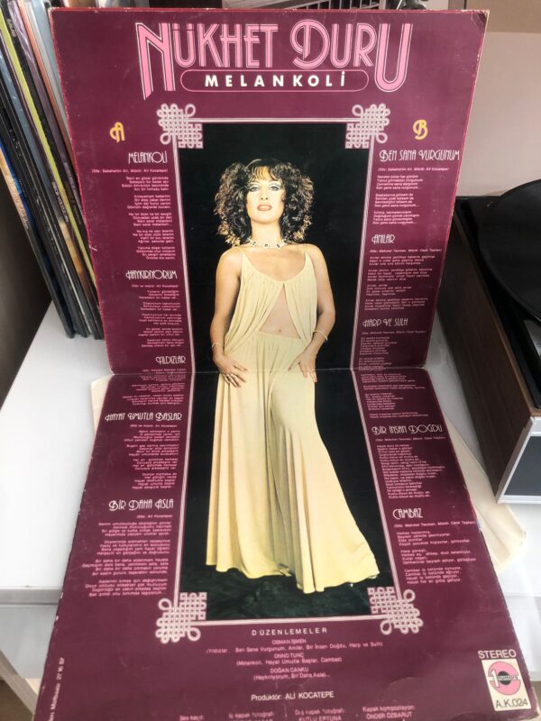 Nükhet Duru Melankoli Dönem Baskı Lp Plak - Görsel 3