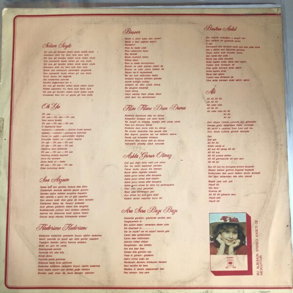 Nilüfer Selam Söyle Donem Baskı 1976 Plak - Görsel 4