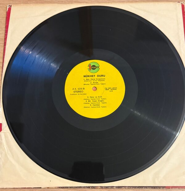 Nükhet Duru Melankoli Dönem Baskı Lp Plak - Görsel 5