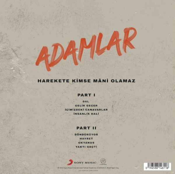 ADAMLAR - HAREKETE KİMSE MANİ OLAMAZ PLAK2