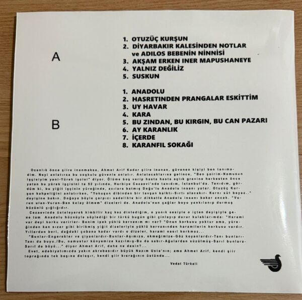 Ahmed Arif Hasretinden Prangalar Eskittim Plak - Görsel 3