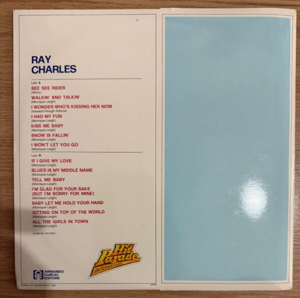 Ray Charles Hit Parade International italy vinyl lp plak - Görsel 3
